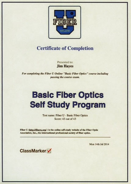 the newsletter of the fiber optic association