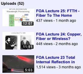 3 new FOA lectures on YouTube