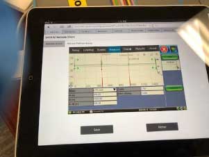 OTDR display on iPad
