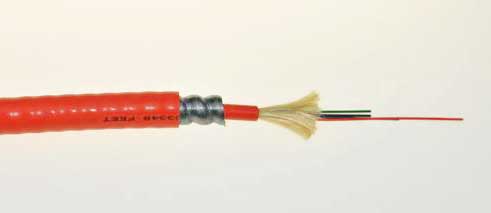 Armored indoor fiber optic cable